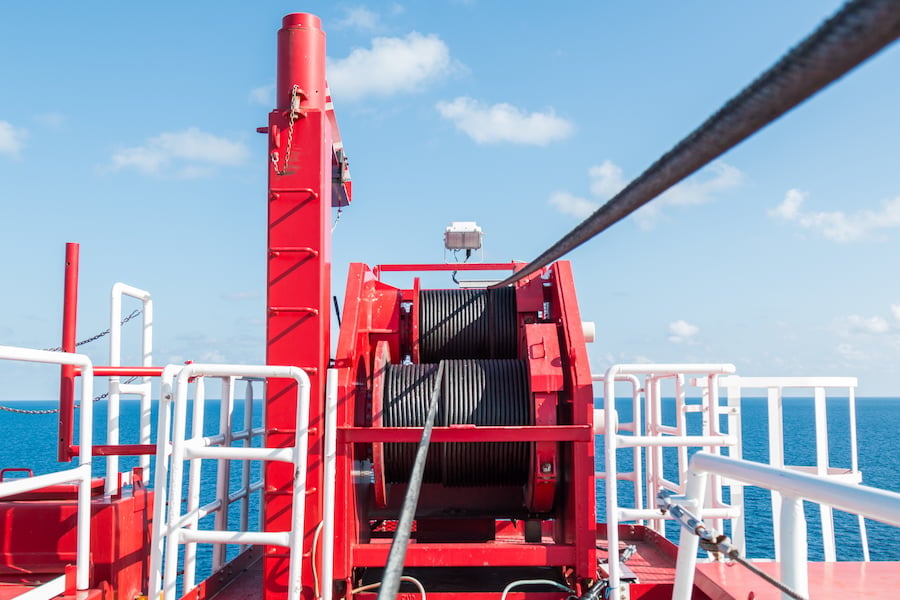 Red crane wire